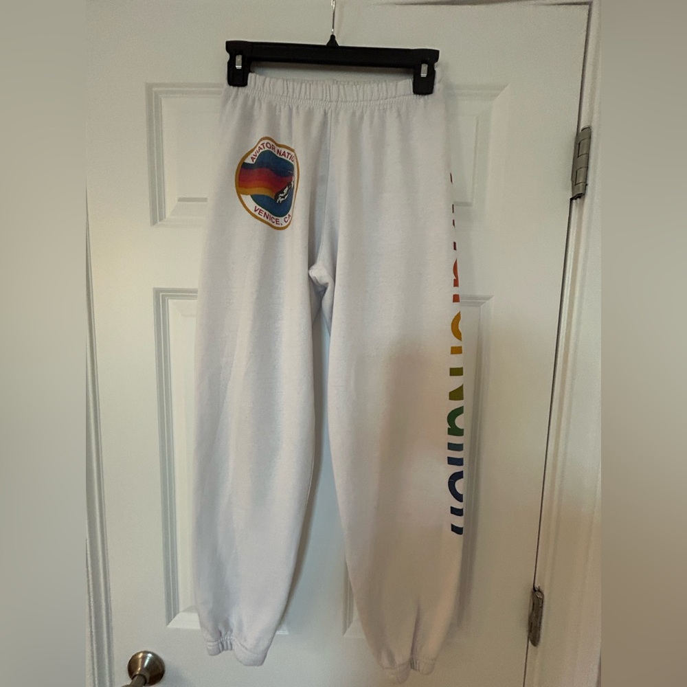 Aviator Nation La Jolla Women’s small white sweatpants